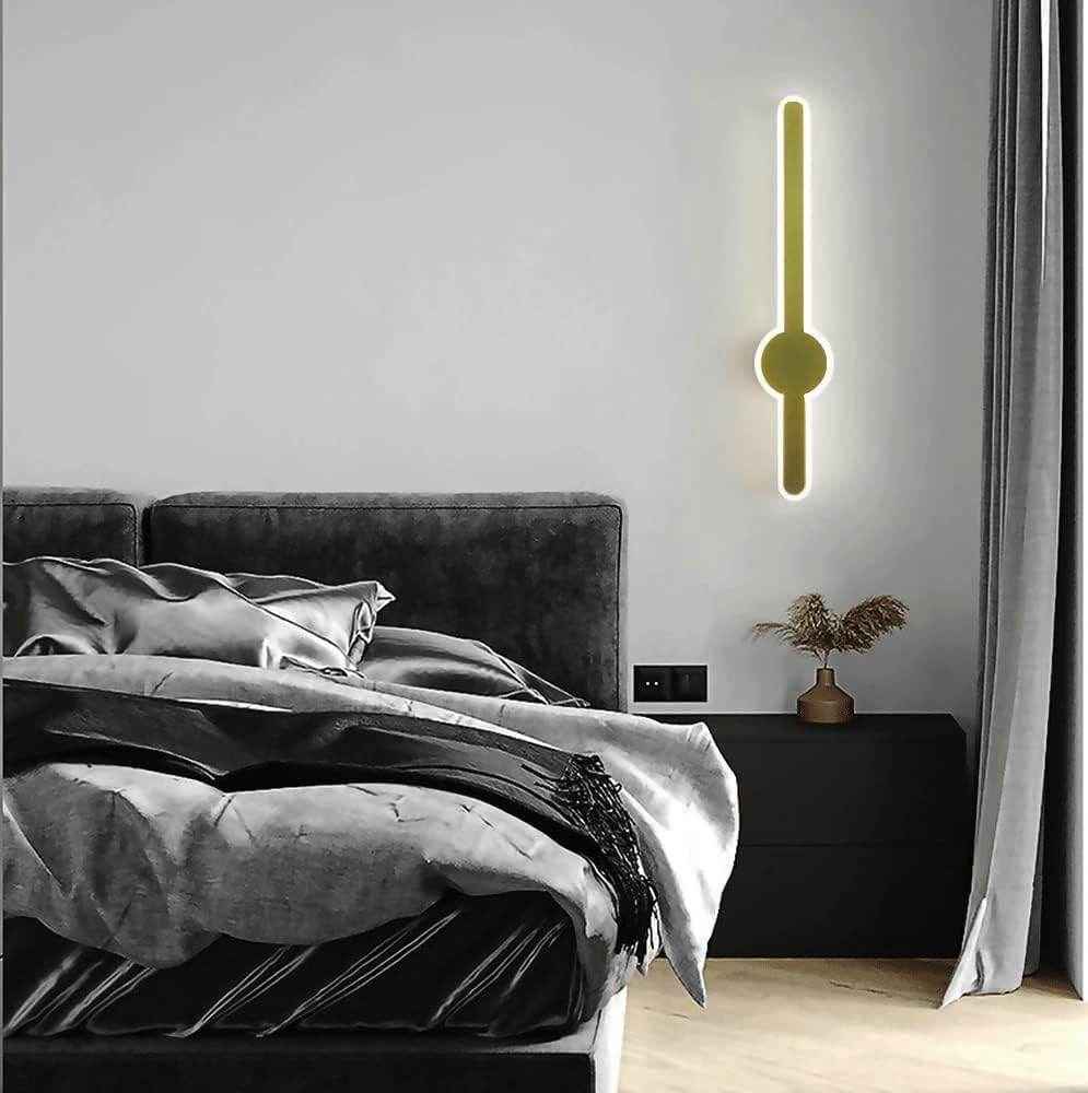 HDC Modern Long Golden Led Wall Lamp For Bedside Light