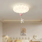 HDC Kids Cloud Ceiling Chandelier Light with Hanging Bunny for Kids Room