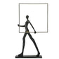 HDC Modern Luxury Art Human Holding Square Sculpture Living Room Bed
