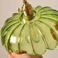 HDC Luxury Green Glass Scallop Pendant Light for Cafe, Dining Area