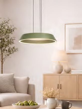 HDC 500mm Luxury Olive Green LED Pendant Light – 3-in-1 Modern Hanging Lamp