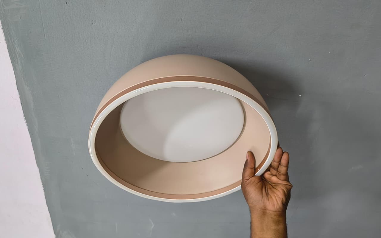 HDC 350mm Luxury Beige LED Ceiling Light for Living Room, Bedroom