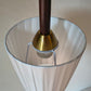 HDC Premium Ribbed Glass Pendant Light with Wooden Accent for Bedroom & Living Spaces