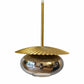 HDC Premium Black Smokey & Golden Pendant Light for Bedroom, Living Room