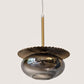 HDC Premium Black Smokey & Golden Pendant Light for Bedroom, Living Room