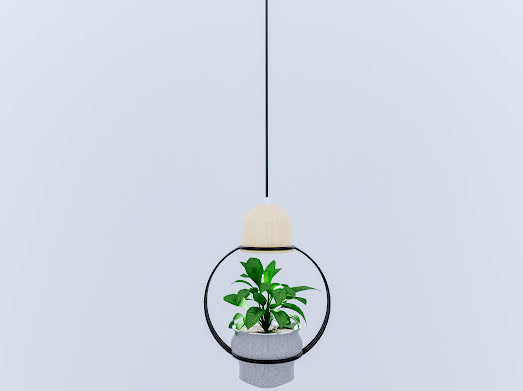 HDC Premium Modern Hanging Planter Pendant Light for Bedroom & Living Spaces