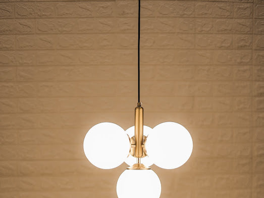 HDC 4 Lights Premium Modern Globe Pendant Light for Bedroom, Living Spaces