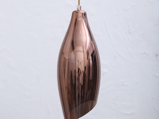 HDC Premium Rose Gold Glass Pendant Light for Bedroom, Bedside & Modern Interiors