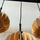HDC 5 Lights Premium Wooden Dome Pendant Light for Dining & Living Spaces