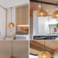 HDC 5 Lights Premium Wooden Dome Pendant Light for Dining & Living Spaces