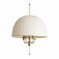 HDC Premium Cream/Golden Fabric Dome Pendant Light for Bedroom