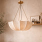 HDC Luxury Cream & White Fabric Pendant Light with Soft Ambient Glow for Dining & Living Spaces