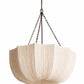 HDC Luxury Cream & White Fabric Pendant Light with Soft Ambient Glow for Dining & Living Spaces
