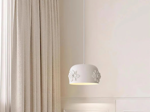 HDC Premium Luxury Floral Crystal Drum Pendant Light for Living Room, Dining & Bedroom