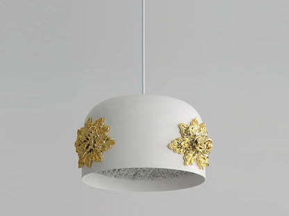 HDC Premium Luxury Floral Crystal Drum Pendant Light for Living Room, Dining & Bedroom