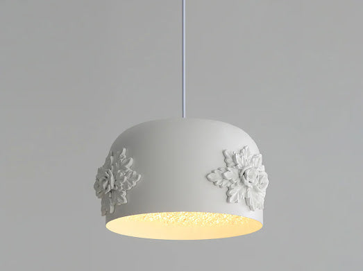 HDC Premium Luxury Floral Crystal Drum Pendant Light for Living Room, Dining & Bedroom