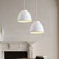 HDC White/Beige 2 Light Modern Floral Embossed Resin Pendant Light for Living Room