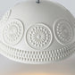 HDC Modern White/Beige 1 Light Resin Dome Pendant Light for Bedroom, Living Room