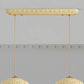 HDC Modern White/Beige 2 Light Resin Dome Pendant Light for Bedroom, Living Room