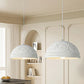 HDC Modern White/Beige 1 Light Resin Dome Pendant Light for Bedroom, Living Room