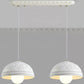 HDC Modern White/Beige 2 Light Resin Dome Pendant Light for Bedroom, Living Room