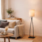 HDC Modern Black Fabric Floor Lamp for Living Room & Bedroom