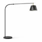 HDC Modern Black Metal Floor Lamp with Fabric Shade for Bedroom, Living Room