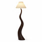 HDC Modern Resin Floor Lamp with Fabric Shade for Bedroom, Living Room