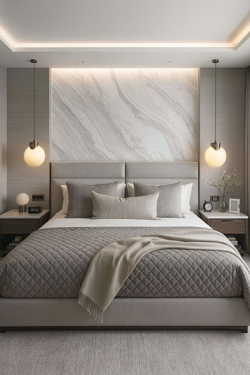 HDC Modern Gold Glass Cluster Pendant Light for Bedroom, Living Room
