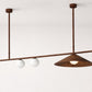 HDC Modern Wooden Linear Pendant Chandelier for Dining & Living Spaces