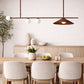 HDC Modern Wooden Linear Pendant Chandelier for Dining & Living Spaces