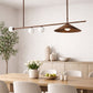 HDC Modern Wooden Linear Pendant Chandelier for Dining & Living Spaces