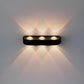 HDC Modern Black Triple Beam LED Outdoor Wall Light