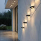HDC Modern Black Triple Beam LED Outdoor Wall Light