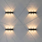 HDC Modern Black Triple Beam LED Outdoor Wall Light