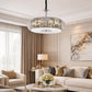 HDC Modern 500mm Crystal Drum Chandelier in Chrome & Smokey Finish