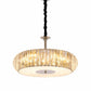 HDC Modern 500mm Crystal Drum Chandelier in Chrome & Smokey Finish