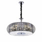 HDC Modern 500mm Crystal Drum Chandelier in Chrome & Smokey Finish
