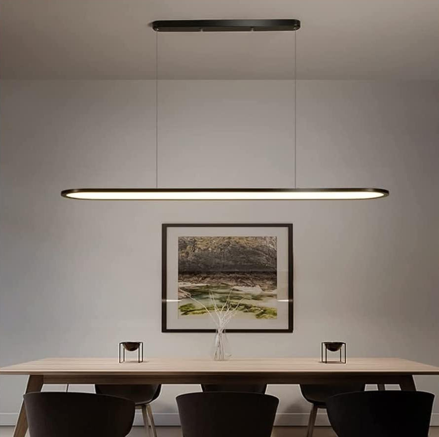 HDC 1200mm Modern Black + White Linear LED Chandelier