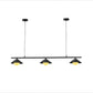 HDC 1200mm Modern Black 3-Light Linear Metal Chandelier for Dining Area, Kitchen Island