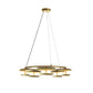 HDC 800mm Modern Golden LED Ring Chandelier for Bedroom, Hotel Lobby