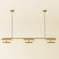 HDC Modern Gold Triple Disc Linear Chandelier for Kitchen Island, Office Conference Table