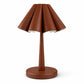 HDC Modern Maroon Pleated Resin Table Lamp for Living Room, Study Room