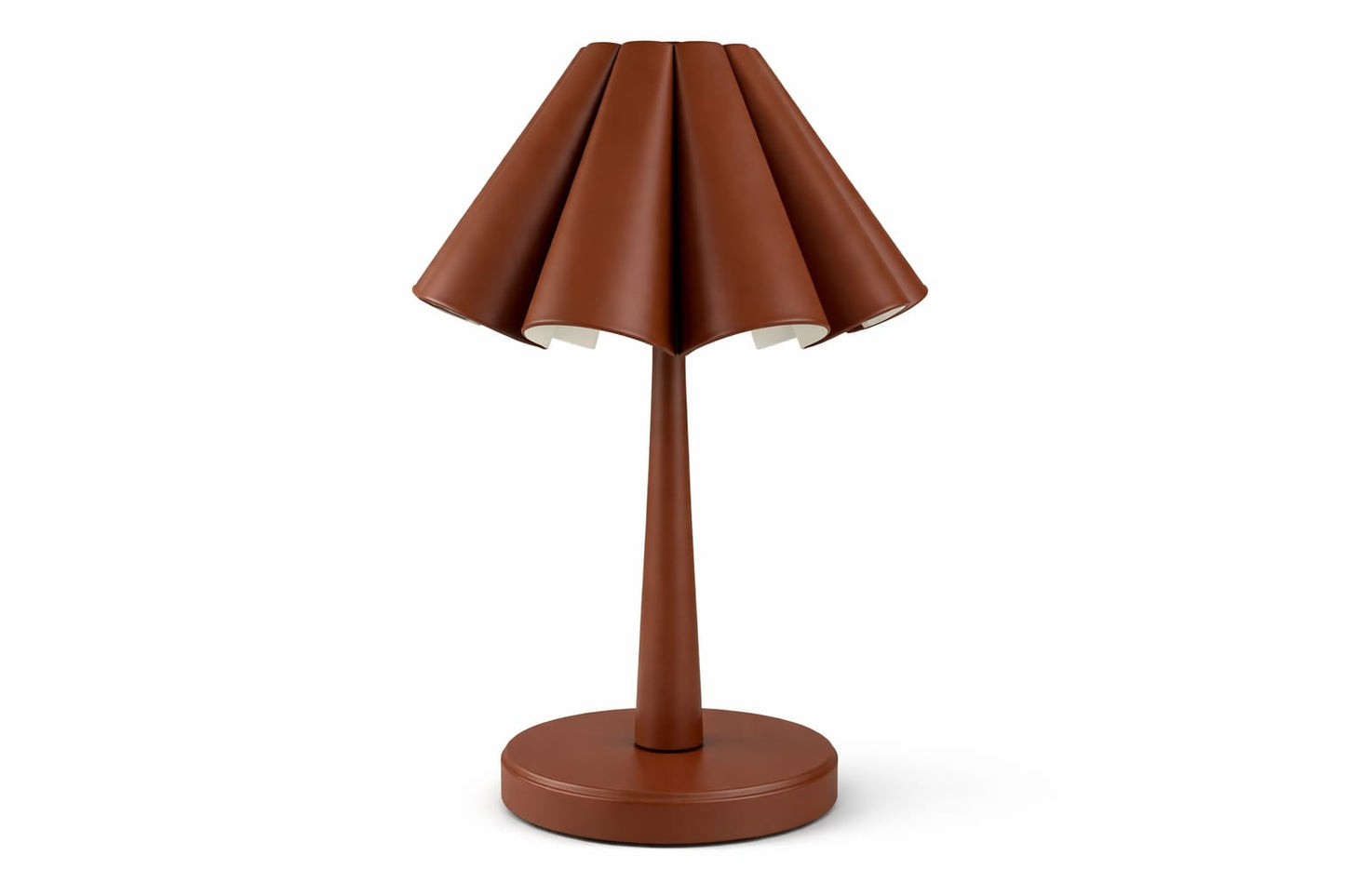 HDC Modern Maroon Pleated Resin Table Lamp for Living Room, Study Room