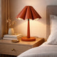 HDC Modern Maroon Pleated Resin Table Lamp for Living Room, Study Room