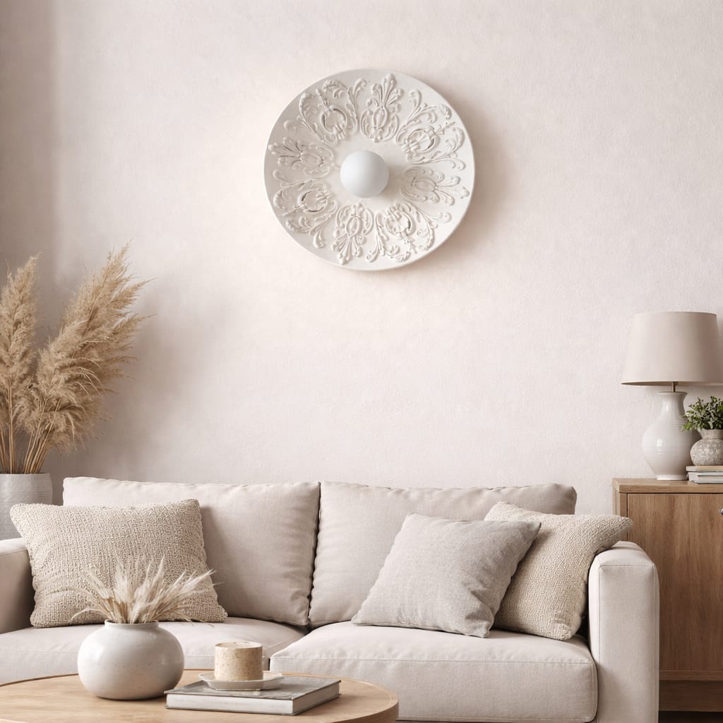 HDC Luxury Decorative White Resin Wall Light
