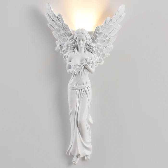 HDC Luxury Angel Wings Resin LED Wall Light for Living Room, Bedroom