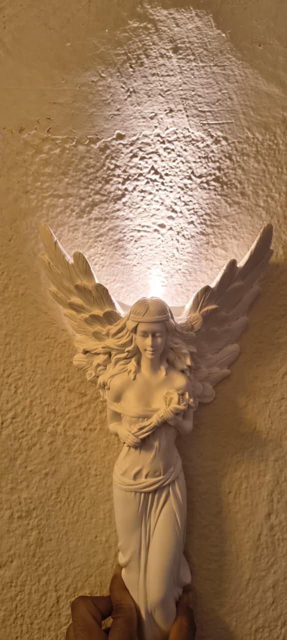 HDC Luxury Angel Wings Resin LED Wall Light for Living Room, Bedroom