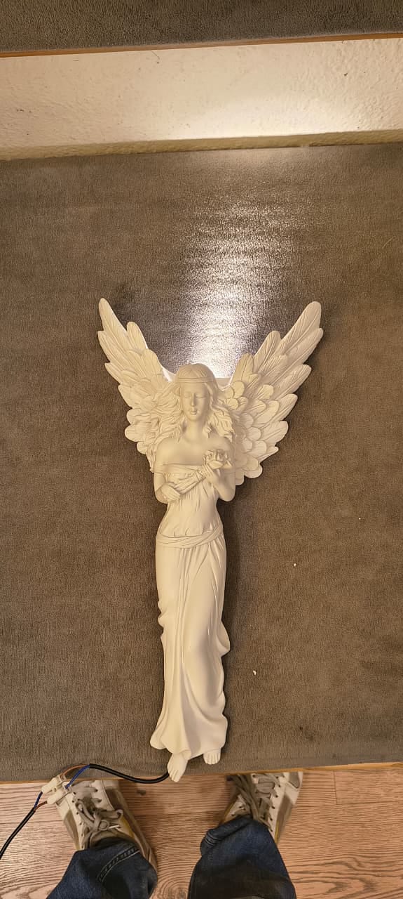 HDC Luxury Angel Wings Resin LED Wall Light for Living Room, Bedroom