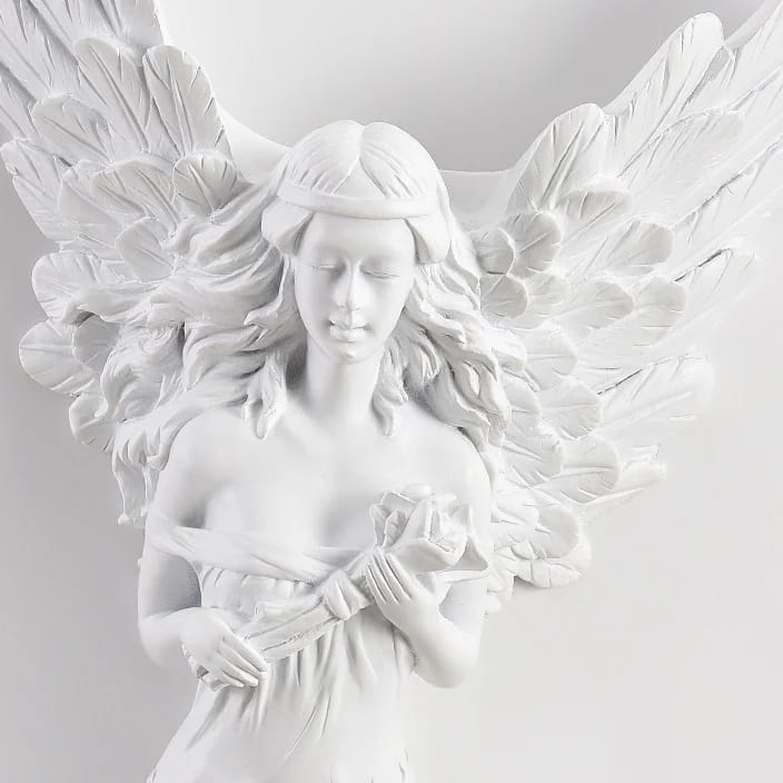 HDC Luxury Angel Wings Resin LED Wall Light for Living Room, Bedroom